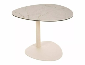 Masa laterala bej din metal 58x58 cm Ciao The Home Collection