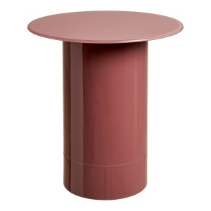 Masa laterala din sticla roz 45 cm Florens House Nordic