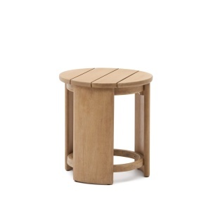 Masa laterala exterior maro din lemn 56 cm Xoriguer Kave Home