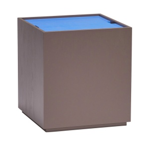 Masa laterala maro/albastra din lemn 40x40 cm Vault Hubsch