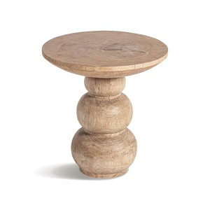 Masa laterala maro din lemn 48 cm Rimini Vical Home