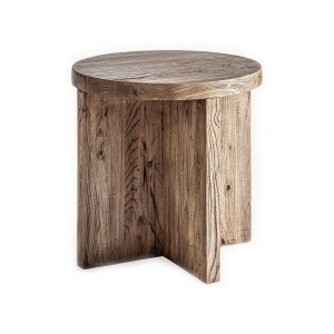 Masa laterala maro din lemn 60 cm Norvik Vical Home