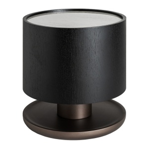 Masa laterala neagra/alba din lemn 48 cm Breil Vical Home