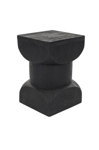 Masa laterala neagra din lemn 30x30 cm Rea Zuiver