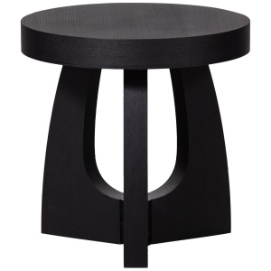 Masa laterala neagra din lemn 45 cm Tala Woood