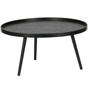Masa laterala neagra din lemn 78 cm Meza Woood