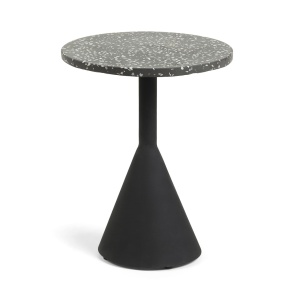 Masa laterala neagra din metal 40 cm Delano Kave Home