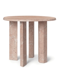 Masa laterala roz din marmura 54 cm Taula Ferm Living
