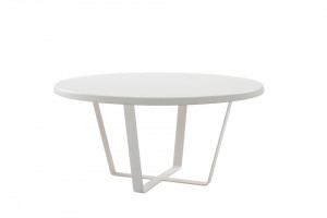 Masuta alba pentru cafea din lemn si metal 80 cm Maple Round Custom Form