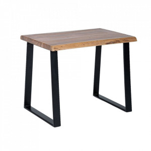 Masuta maro/neagra din lemn de salcam si fier 45x55 cm Cruz Moedeko
