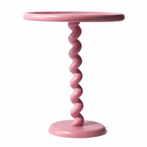 Masuta roz din metal 46 cm Twister Pols Potten
