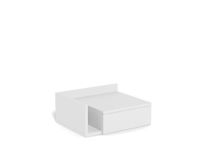 Noptiera alba pentru perete Ashlan Bolt Quiet Object