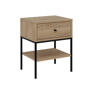 Noptiera maro din metal Lisa The Home Collection