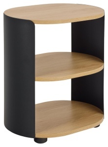 Noptiera maro/neagra din metal Bowen Actona Company