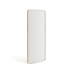 Oglinda dreptunghiulara aurie din metal 80x180 cm Marco Kave Home