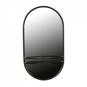 Oglinda neagra din fier 42x76 cm Make Up BePureHome