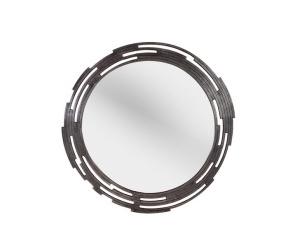 Oglinda rotunda maro bronz din metal 90 cm Future Giner y Colomer