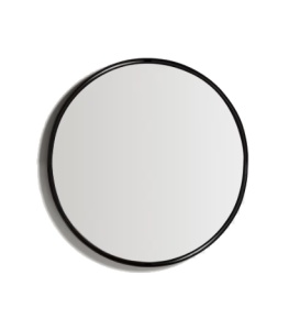 Oglinda rotunda neagra din metal 50 cm Noral Kave Home