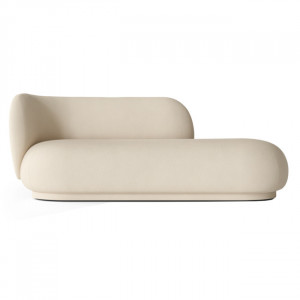 Pat de zi alb antic din textil 203 cm Rico Brushed Ferm Living