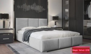 Pat gri cenusiu din catifea 140x200 cm Meridian FURPOL