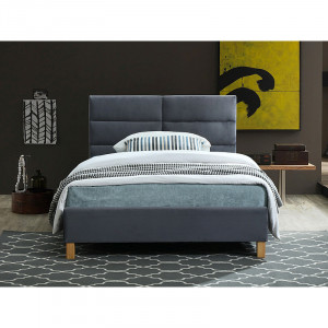 Pat gri din catifea 120x200 cm Sierra The Home Collection