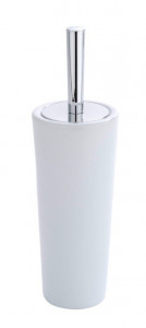 Perie toaleta argintie/alba din ceramica Faro Wenko