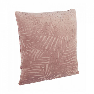Perna decorativa patrata roz din poliester 40x40 cm Anitha Bizzotto