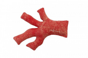 Perna decorativa rosu corai din bumbac pentru copii 35x50 cm Coral Lorena Canals