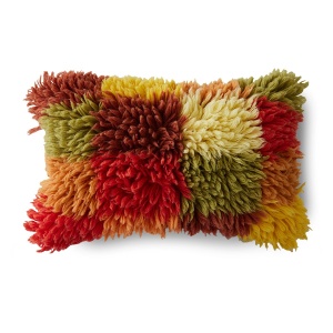 Perna dreptunghiulara multicolora din fibre naturale 40x60 cm Fluffy HKliving