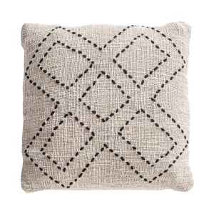 Perna patrata alb antic/neagra din bumbac 40x40 cm Clancy Vical Home
