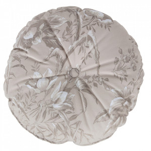 Perna rotunda gri din catifea 45 cm Vogue Woood