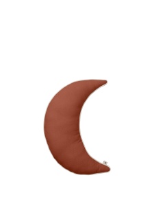 Perna semicirculara maro din bumbac 31x47 cm Moon Ferm Living