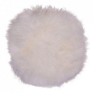 Perna sezut ivorie din fibre naturale 35 cm Lambskin House Nordic