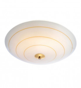 Plafoniera alba/aurie din sticla si metal cu LED Lyon Markslojd