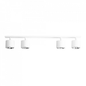 Plafoniera alba din metal cu 4 becuri Bot Ivy Quiet Object
