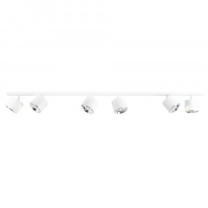 Plafoniera alba din metal cu 6 becuri Bot Quiet Object