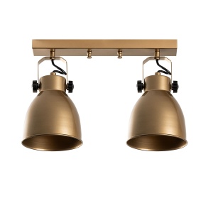Plafoniera aurie din meral cu 2 becuri Spotkafası The Home Collection