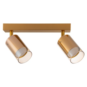 Plafoniera cu 2 spoturi aurie din metal Ren Zuma Line