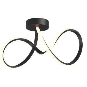 Plafoniera neagra din metal cu LED Clint Zuma Line