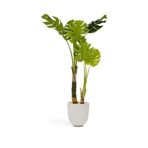 Planta artificiala cu ghiveci din ciment 130 cm Monstera Kave Home