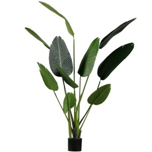 Planta artificiala verde cu ghiveci din textil 164 cm Strelitzia Woood