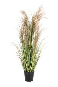 Planta artificiala verde/neagra din fibre sintetice 90 cm Austorderia Pampas Bizzotto