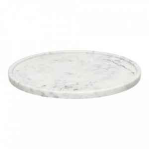 Platou alb din marmura 30 cm Marmar Pomax