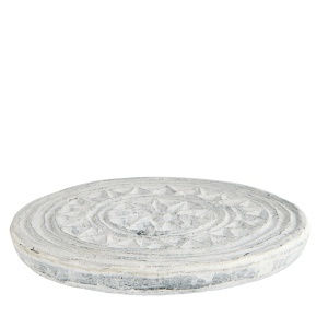 Platou decorativ gri din piatra 13 cm Nicky Madam Stoltz