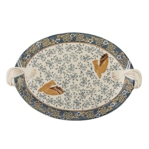 Platou multicolor din ceramica 25x34 cm Hezha Bloomingville