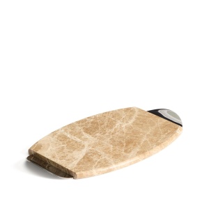 Platou pentru servire maro din marmura 21x40 cm Adoma Kave Home