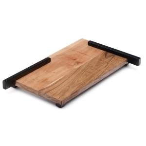 Platou pentru servire maro/negru din lemn 20x35 cm Vira Kave Home