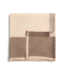 Pled bej din fibre naturale 130x170 cm Varila Kave Home