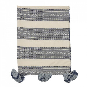 Pled gri/albastru din bumbac 130x170 cm Gabbriel Bloomingville