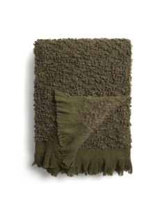 Pled verde din fibre 130x170 cm Nemora Kave Home